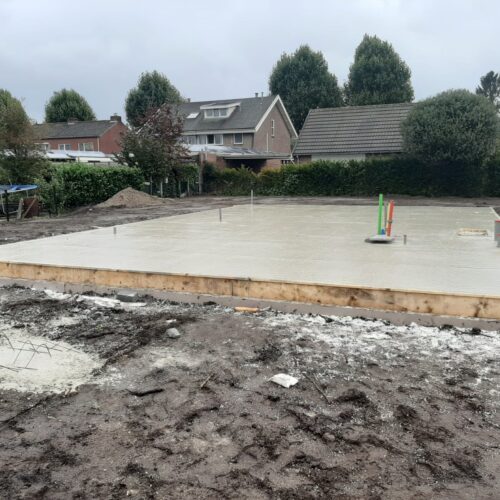 Fundatie voor HSB woning in Aadorp